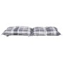 Garden chair cushion low backrest 4 pcs gray plaid fabric by vidaXL, Cushions for chairs and sofas - Ref: Foro24-314321, Pric...