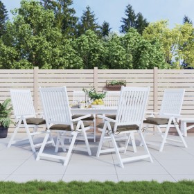 Gartenstuhlkissen 6 Stück taupefarbener Oxford-Stoff 50x50x7 cm von vidaXL, Kissen für Stühle und Sofas - Ref: Foro24-314922,...