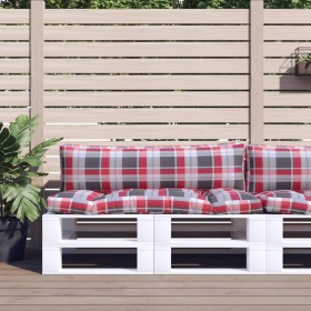 Cushions for pallets 2 units red checkered fabric by vidaXL, Cushions for chairs and sofas - Ref: Foro24-314658, Price: 54,99...