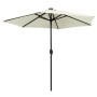 Parasol with LED lights and sand white aluminum pole 270 cm by vidaXL, Umbrellas - Ref: Foro24-47353, Price: 88,94 €, Discoun...