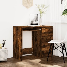 Escritorio de madera contrachapada roble ahumado 90x45x76 cm de vidaXL, Escritorios - Ref: Foro24-815507, Precio: 89,85 €, De...