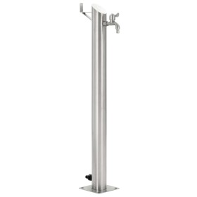 Columna de agua de jardín acero inoxidable redonda 95 cm de vidaXL, Sistemas de riego - Ref: Foro24-45456, Precio: 95,95 €, D...