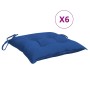 Garden Chair Cushions 6 Pcs Blue Oxford Fabric 50x50x7 cm by vidaXL, Cushions for chairs and sofas - Ref: Foro24-314928, Pric...