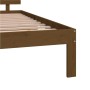 Estructura de cama doble madera maciza marrón miel 135x190 cm de vidaXL, Camas y somieres - Ref: Foro24-810473, Precio: 104,9...