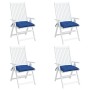 Cojines de silla de jardín 4 uds tela Oxford azul 50x50x7 cm de vidaXL, Cojines para sillas y sofás - Ref: Foro24-314927, Pre...