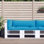 Cushions for pallet sofa 3 units blue fabric by vidaXL, Cushions for chairs and sofas - Ref: Foro24-314662, Price: 48,65 €, D...