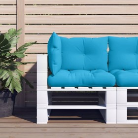 Cushions for pallet sofa 3 units blue fabric by vidaXL, Cushions for chairs and sofas - Ref: Foro24-314619, Price: 37,99 €, D...