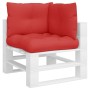 Kissen für Paletten 3 Stück roter Stoff von vidaXL, Kissen für Stühle und Sofas - Ref: Foro24-314621, Preis: 30,46 €, Rabatt: %