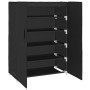 Black fabric shoe cabinet 60x28x90 cm by vidaXL, Shoe racks and shoe organizers - Ref: Foro24-337261, Price: 38,51 €, Discoun...