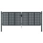 Anthracite gray steel garden gate 300x150 cm by vidaXL, garden gates - Ref: Foro24-154566, Price: 434,99 €, Discount: %