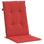 Cojín silla de jardín respaldo alto 2 uds tela rojo 120x50x3 cm de vidaXL, Cojines para sillas y sofás - Ref: Foro24-43187, P...