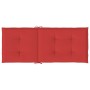 Cojín silla de jardín respaldo alto 2 uds tela rojo 120x50x3 cm de vidaXL, Cojines para sillas y sofás - Ref: Foro24-43187, P...