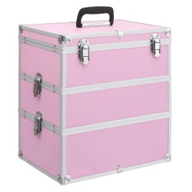 Makeup case 37x24x40 cm pink aluminum by vidaXL, toiletry bags - Ref: Foro24-91841, Price: 56,45 €, Discount: %