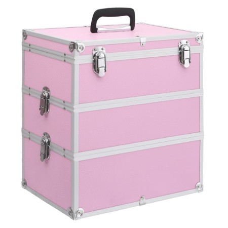 Make-up-Koffer 37x24x40 cm rosa Aluminium von vidaXL, Kulturbeutel - Ref: Foro24-91841, Preis: 61,00 €, Rabatt: %