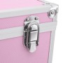 Make-up-Koffer 37x24x40 cm rosa Aluminium von vidaXL, Kulturbeutel - Ref: Foro24-91841, Preis: 61,00 €, Rabatt: %