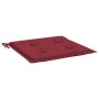 Cojines silla de jardín 4 uds tela Oxford rojo tinto 50x50x3 cm de vidaXL, Cojines para sillas y sofás - Ref: Foro24-314057, ...