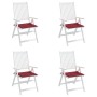 Cojines silla de jardín 4 uds tela Oxford rojo tinto 50x50x3 cm de vidaXL, Cojines para sillas y sofás - Ref: Foro24-314057, ...