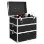 Makeup case 37x24x40 cm black aluminum by vidaXL, toiletry bags - Ref: Foro24-91840, Price: 52,39 €, Discount: %