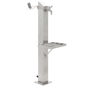 Columna de agua de jardín acero inoxidable cuadrada 95 cm de vidaXL, Sistemas de riego - Ref: Foro24-45455, Precio: 174,81 €,...