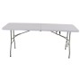 Lesli Living Folding party table white 180x70x74 cm by Lesli Living, camping furniture - Ref: Foro24-441278, Price: 91,68 €, ...