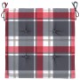 Garden chair cushions 6 pcs red plaid fabric 40x40x3 cm by vidaXL, Cushions for chairs and sofas - Ref: Foro24-314034, Price:...