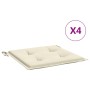 Cojines de silla de jardín 4 uds tela Oxford crema 50x50x3 cm de vidaXL, Cojines para sillas y sofás - Ref: Foro24-314042, Pr...