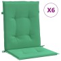 Cojín silla jardín respaldo bajo 6 uds tela Oxford verde de vidaXL, Cojines para sillas y sofás - Ref: Foro24-314136, Precio:...