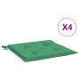 Cojines de silla de jardín 4 uds tela Oxford verde 50x50x3 cm de vidaXL, Cojines para sillas y sofás - Ref: Foro24-314048, Pr...