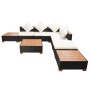 Muebles de jardín y cojines 8 piezas ratán sintético negro de vidaXL, Conjuntos de jardín - Ref: Foro24-42756, Precio: 928,99...