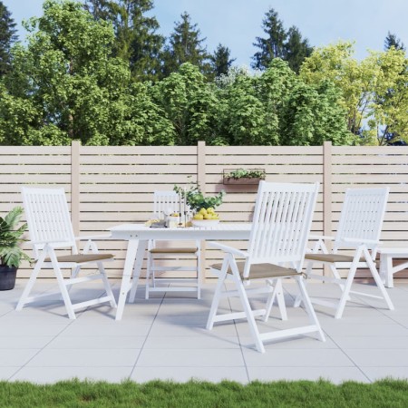 Gartenstuhlkissen 4 Stück taupefarbener Oxford-Stoff 50x50x3 cm von vidaXL, Kissen für Stühle und Sofas - Ref: Foro24-314054,...