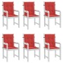 Cojín silla jardín respaldo bajo 6 uds tela Oxford rojo de vidaXL, Cojines para sillas y sofás - Ref: Foro24-314137, Precio: ...