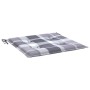 Cojines de silla de jardín 4 uds tela a cuadros gris 50x50x3 cm de vidaXL, Cojines para sillas y sofás - Ref: Foro24-314072, ...