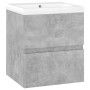 Mueble con lavabo aglomerado gris hormigón de vidaXL, Tocadores de baño - Ref: Foro24-3071535, Precio: 125,99 €, Descuento: %