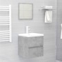 Mueble con lavabo aglomerado gris hormigón de vidaXL, Tocadores de baño - Ref: Foro24-3071535, Precio: 125,99 €, Descuento: %