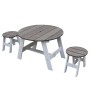 AXI Juego de mesa de pícnic para niños 3 pzas gris y blanco de AXI, Mesas de jardín - Ref: Foro24-441653, Precio: 107,10 €, D...