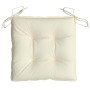 Cojines de silla de jardín 2 uds tela Oxford crema 40x40x7 cm de vidaXL, Cojines para sillas y sofás - Ref: Foro24-314866, Pr...