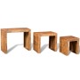 Set of 3 stackable solid mango wood tables by vidaXL, Side tables - Ref: Foro24-241130, Price: 128,09 €, Discount: %