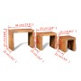 Set of 3 stackable solid mango wood tables by vidaXL, Side tables - Ref: Foro24-241130, Price: 128,09 €, Discount: %