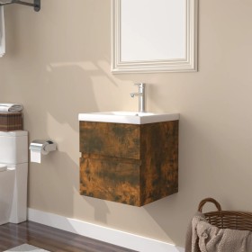 Bathroom furniture with smoked oak plywood sink by vidaXL, bathroom vanities - Ref: Foro24-3152858, Price: 110,68 €, Discount: %