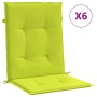 Cojín silla jardín respaldo bajo 6 uds tela Oxford verde claro de vidaXL, Cojines para sillas y sofás - Ref: Foro24-314148, P...