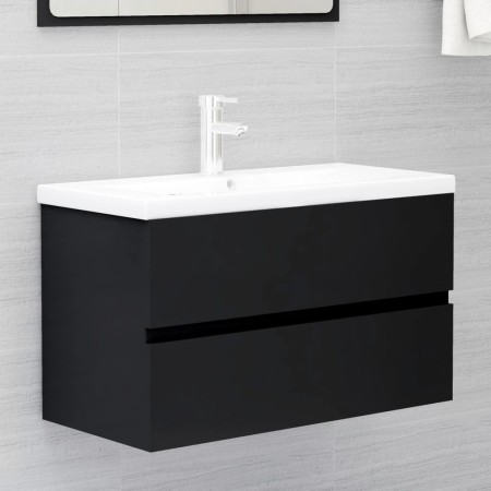 Mueble con lavabo madera de ingeniería negro de vidaXL, Tocadores de baño - Ref: Foro24-3071550, Precio: 216,43 €, Descuento: %