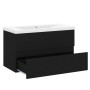 Mueble con lavabo madera de ingeniería negro de vidaXL, Tocadores de baño - Ref: Foro24-3071550, Precio: 216,43 €, Descuento: %