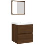 Vanity cabinet with sink and brown oak mirror by vidaXL, bathroom vanities - Ref: Foro24-3114178, Price: 116,99 €, Discount: %