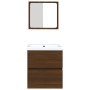 Vanity cabinet with sink and brown oak mirror by vidaXL, bathroom vanities - Ref: Foro24-3114178, Price: 116,99 €, Discount: %