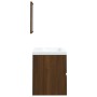 Vanity cabinet with sink and brown oak mirror by vidaXL, bathroom vanities - Ref: Foro24-3114178, Price: 116,99 €, Discount: %