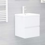 Glossy white engineered wood cabinet with sink by vidaXL, bathroom vanities - Ref: Foro24-3071537, Price: 126,52 €, Discount: %