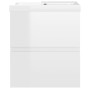 Glossy white engineered wood cabinet with sink by vidaXL, bathroom vanities - Ref: Foro24-3071537, Price: 126,52 €, Discount: %