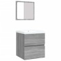 Vanity cabinet with sink and mirror sonoma gray by vidaXL, bathroom vanities - Ref: Foro24-3114177, Price: 139,44 €, Discount: %