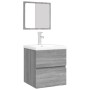 Vanity cabinet with sink and mirror sonoma gray by vidaXL, bathroom vanities - Ref: Foro24-3114177, Price: 139,44 €, Discount: %