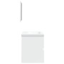 Armario de lavabo con lavamanos y espejo blanco de vidaXL, Tocadores de baño - Ref: Foro24-3114171, Precio: 151,09 €, Descuen...